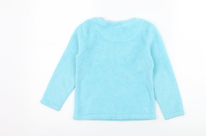 Primark Girls Blue Solid Microfibre Top Pyjama Top Size 4-5 Years  - Cutest Little Caretaker