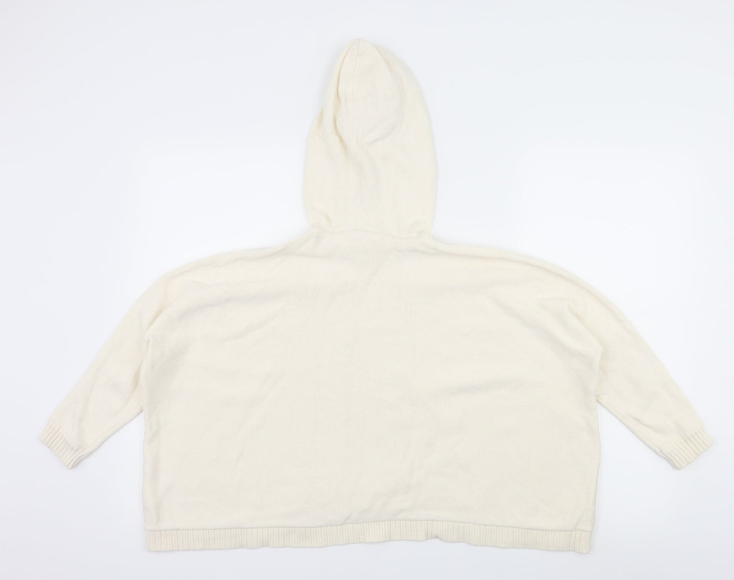 Gap Girls Ivory Batik Knit Pullover Hoodie Size 8-9 Years