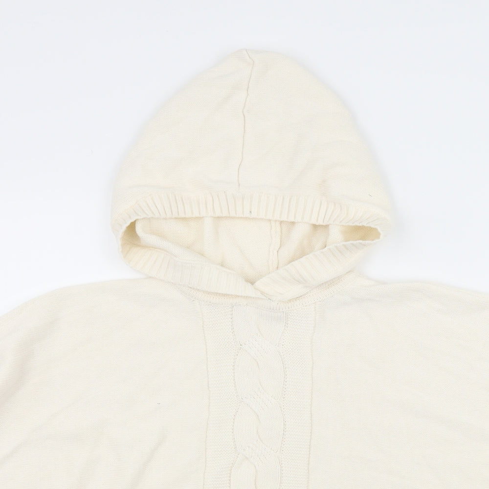 Gap Girls Ivory Batik Knit Pullover Hoodie Size 8-9 Years