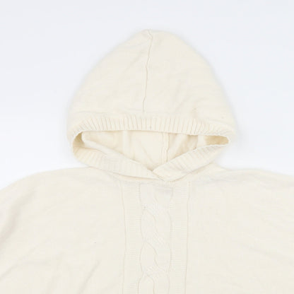 Gap Girls Ivory Batik Knit Pullover Hoodie Size 8-9 Years