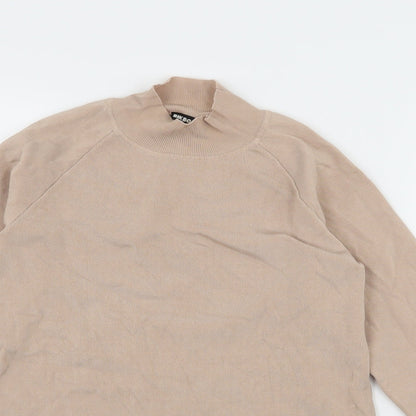 Womens UK Size M Bik bok Beige Basic T-Shirt