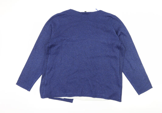 Womens UK Size 16 Bonmarché Blue Basic Blouse
