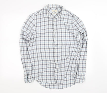 Womens UK Size 2 River Island Blue Basic Button-Up