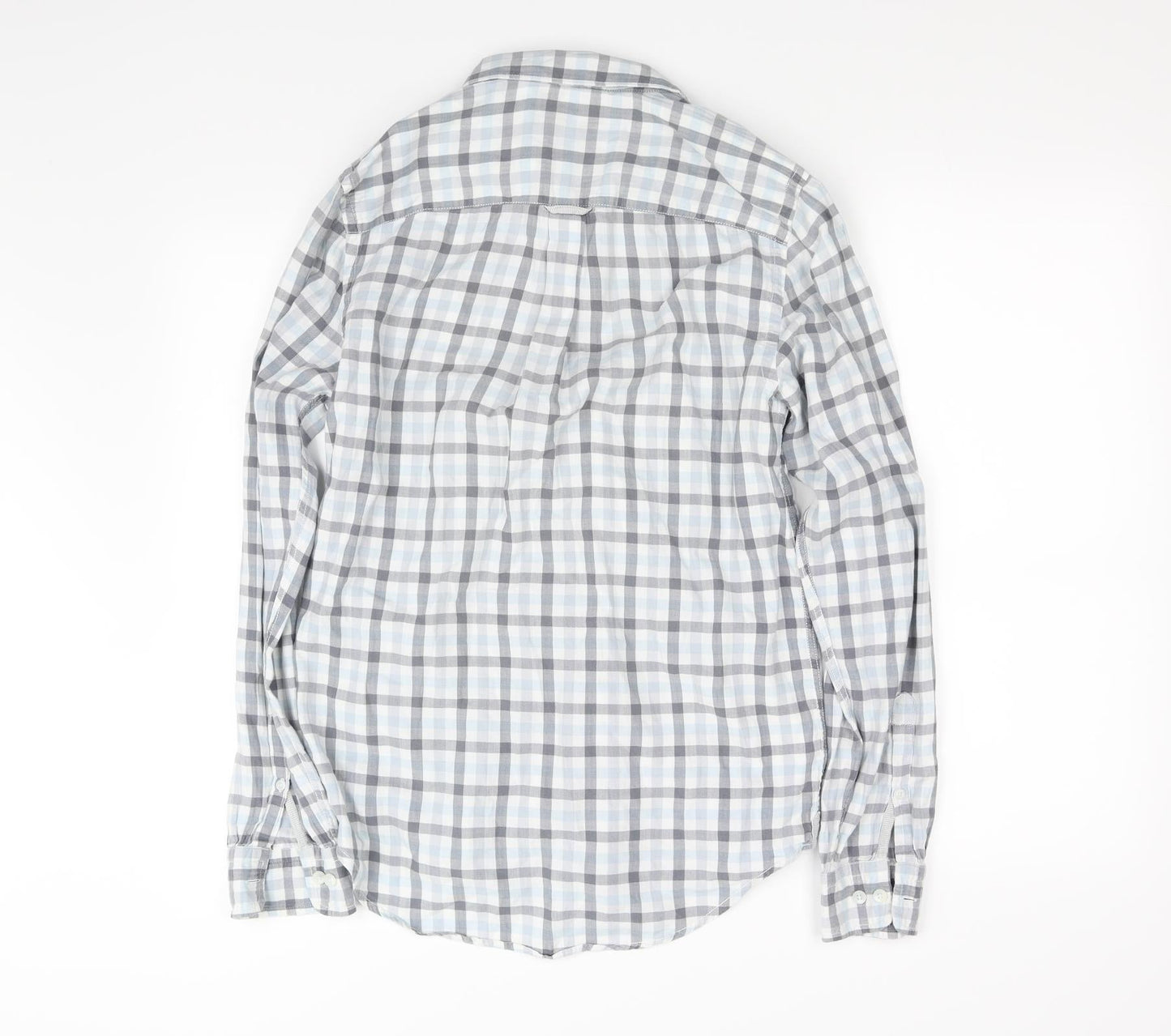 Womens UK Size 2 River Island Blue Basic Button-Up