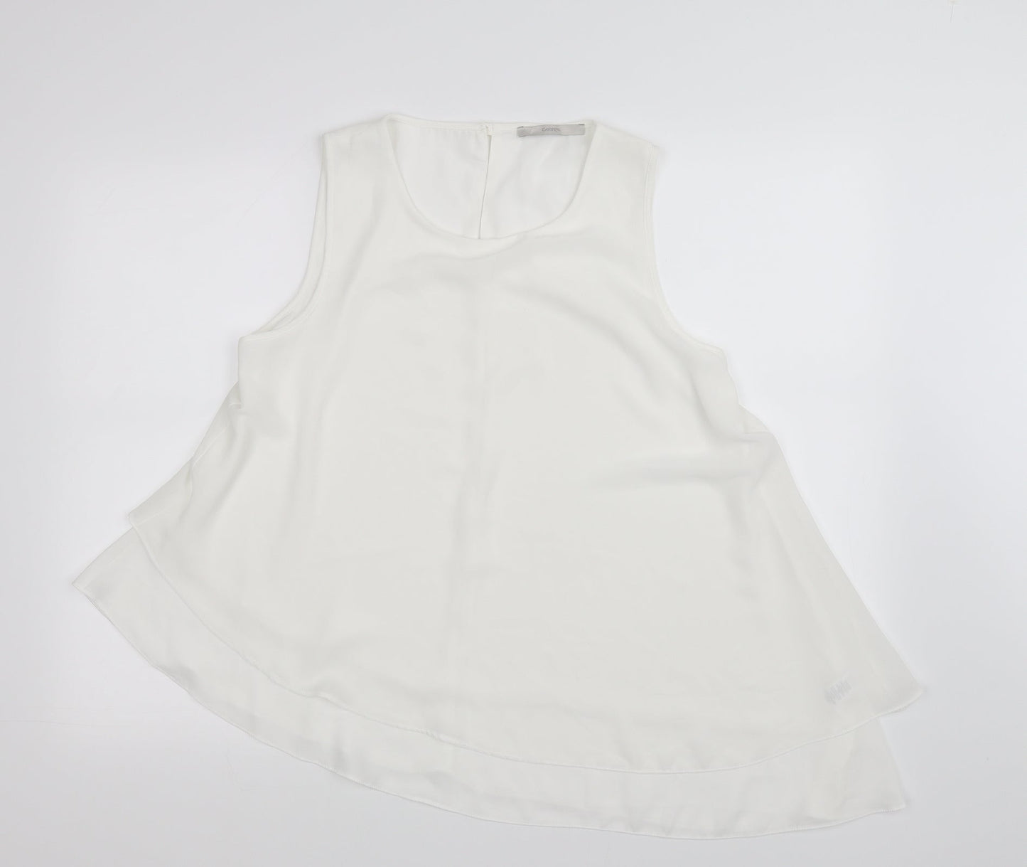 geroge Womens White   Basic Blouse Size 12