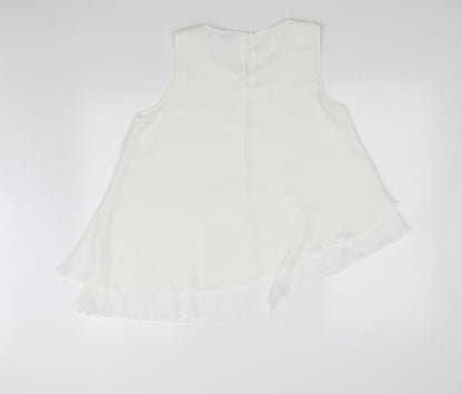 geroge Womens White   Basic Blouse Size 12