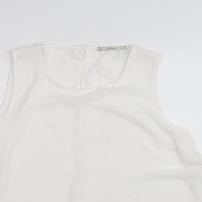 geroge Womens White   Basic Blouse Size 12