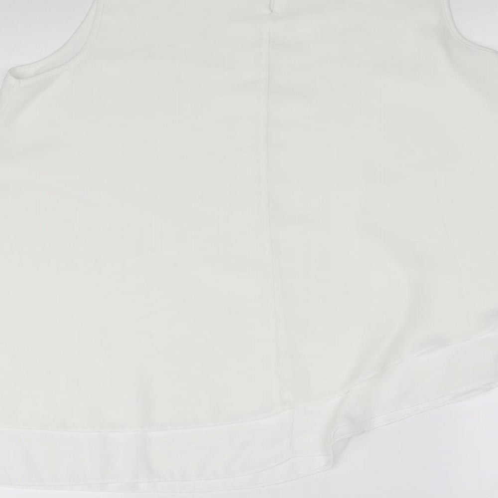 geroge Womens White   Basic Blouse Size 12