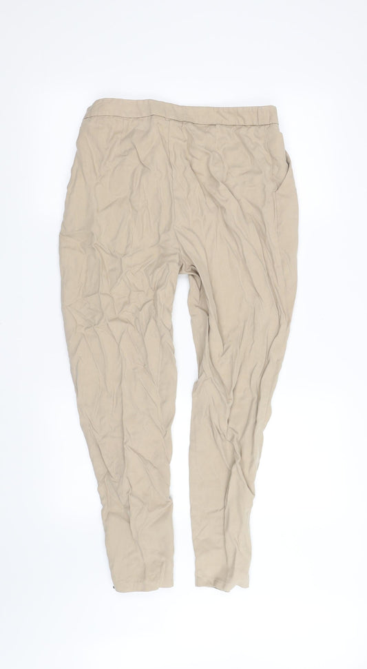m&s Womens Beige   Trousers  Size 10 L27 in