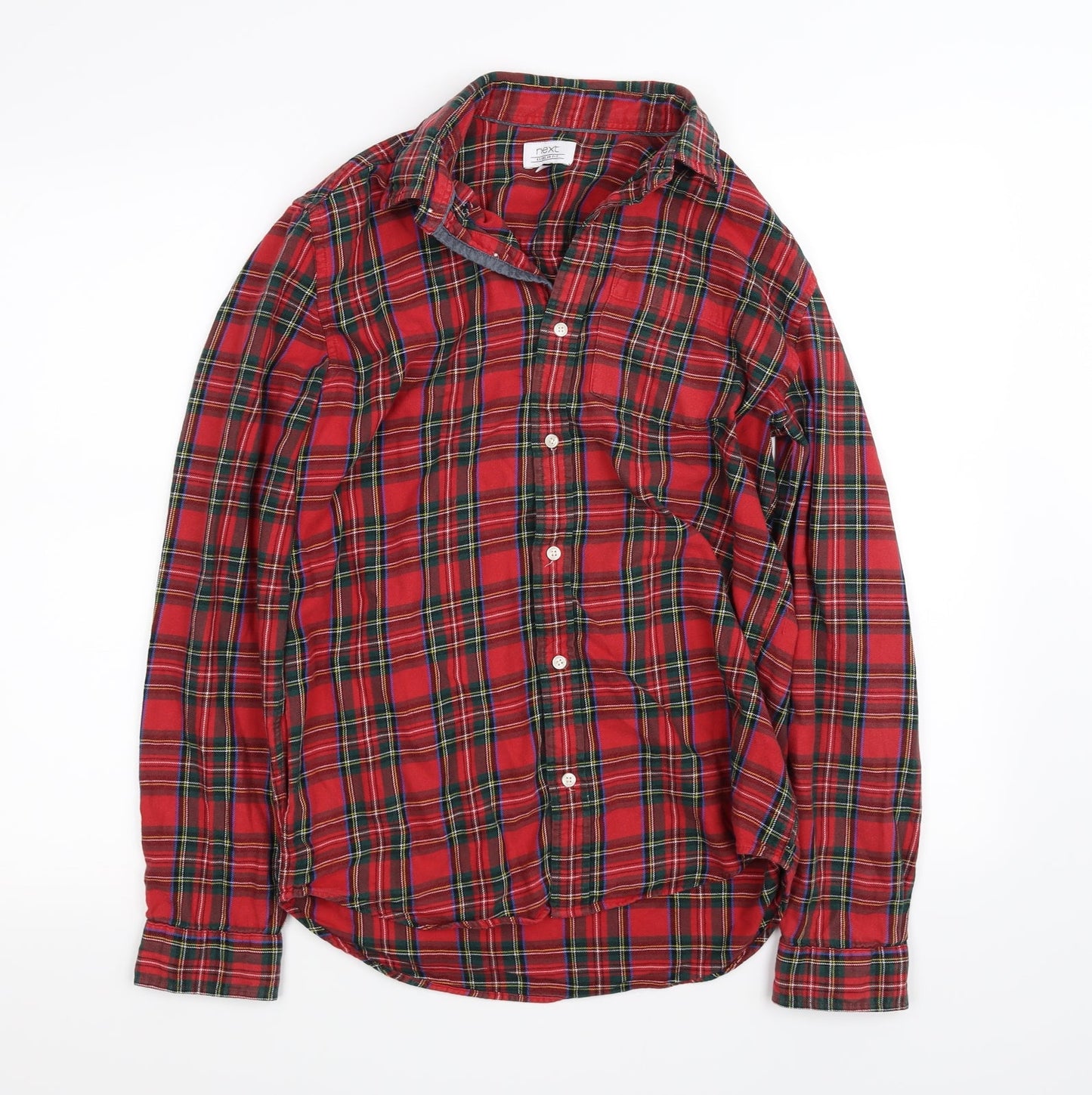 Womens UK Size S NEXT Red Basic Button-Up