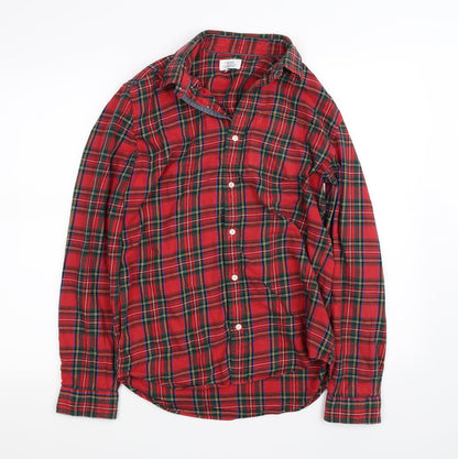 Womens UK Size S NEXT Red Basic Button-Up