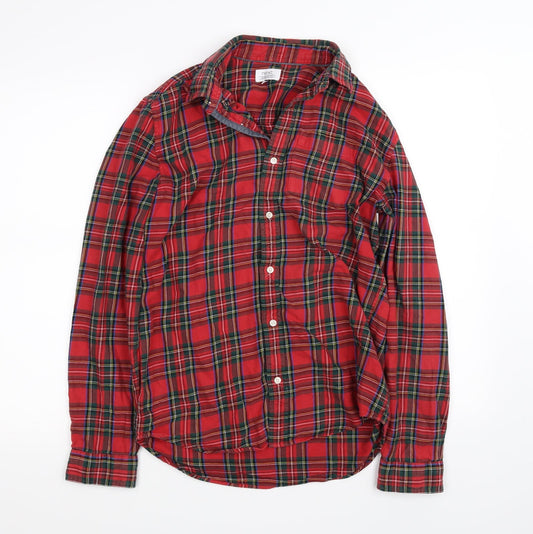Womens UK Size S NEXT Red Basic Button-Up