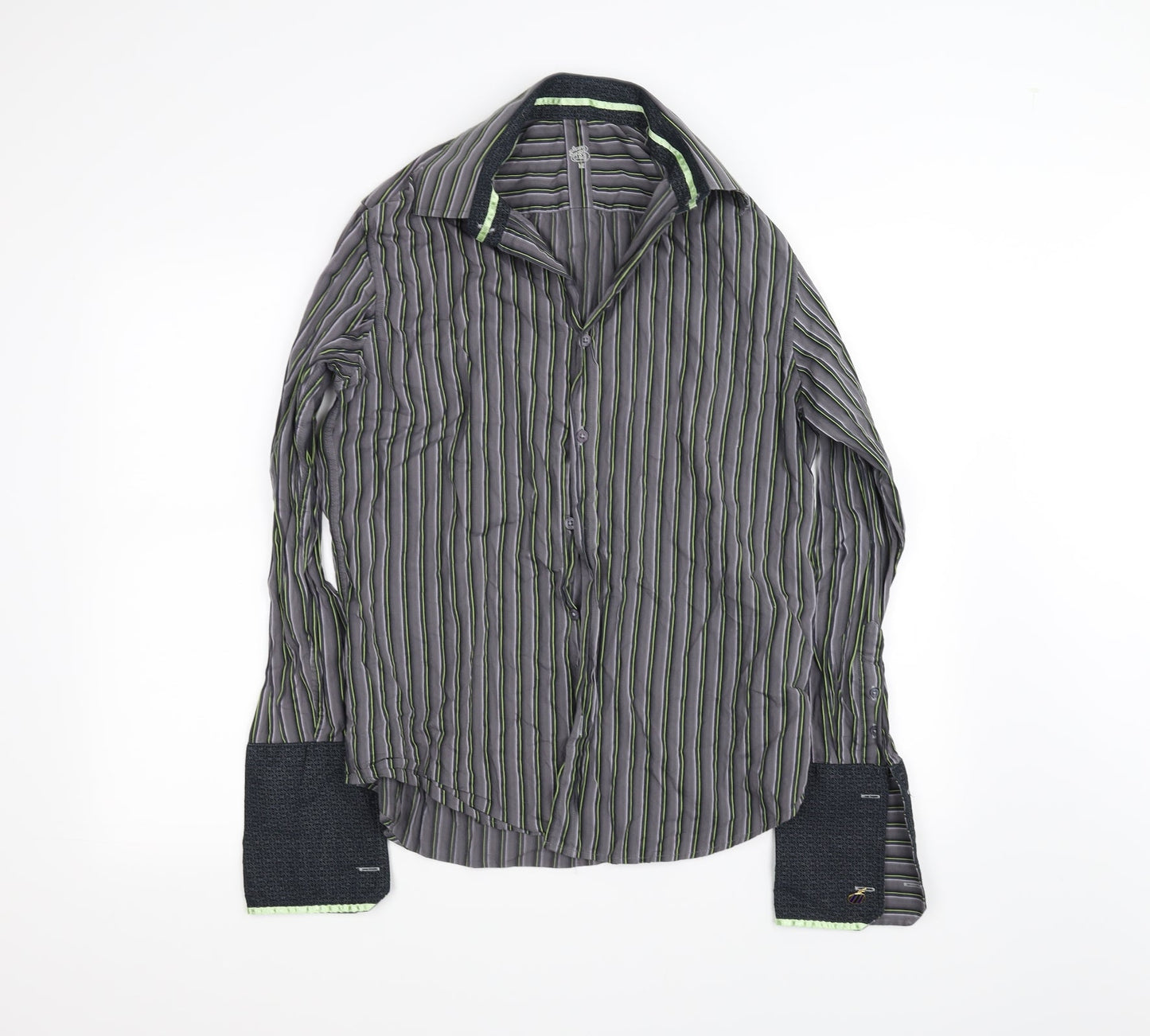 Mens UK Size M Burton Grey  Button-Up Long Sleeve Casual Shirt