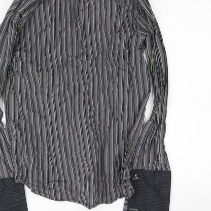 Mens UK Size M Burton Grey  Button-Up Long Sleeve Casual Shirt