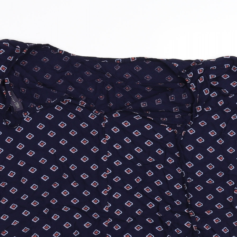 m&s Womens Blue   Basic Blouse Size 14