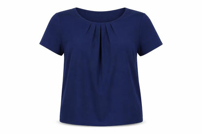 Womens UK Size S lands end Blue Basic T-Shirt