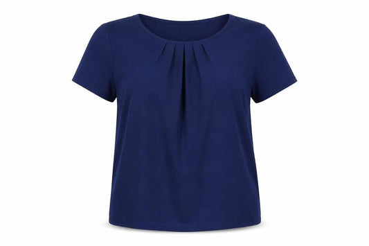 Womens UK Size S lands end Blue Basic T-Shirt