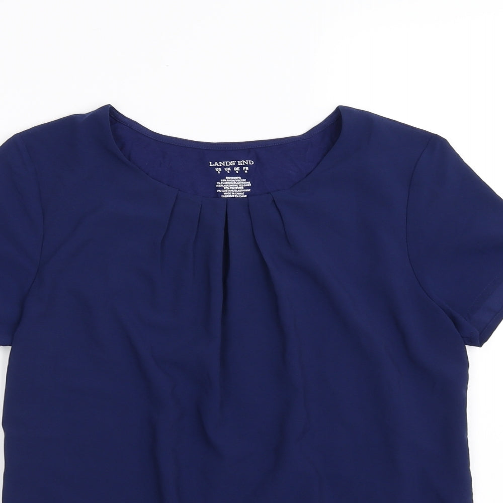 lands end Womens Blue   Basic T-Shirt Size S