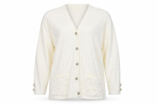 Classics Womens Ivory   Cardigan Jumper Size 14