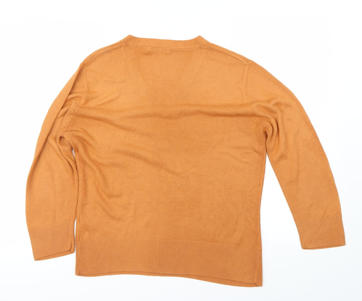 M&Co Womens Orange   Pullover Jumper Size M