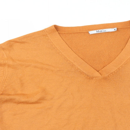 M&Co Womens Orange   Pullover Jumper Size M