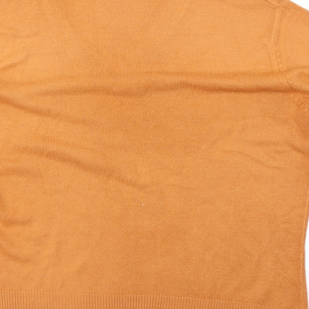 M&Co Womens Orange   Pullover Jumper Size M
