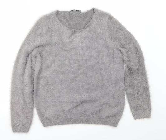 ESMARA Womens Grey   Pullover Jumper Size S