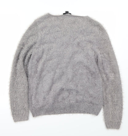 ESMARA Womens Grey   Pullover Jumper Size S