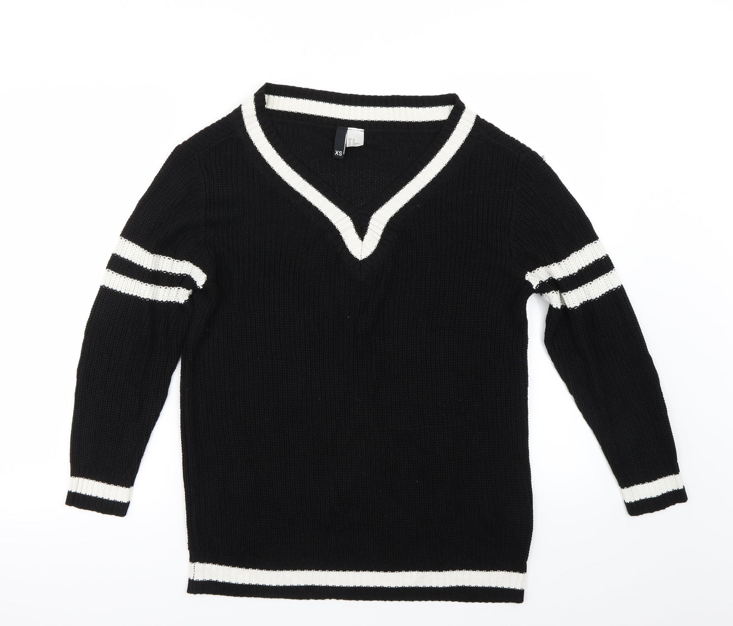 H&M Womens Black   Pullover Jumper Size XS