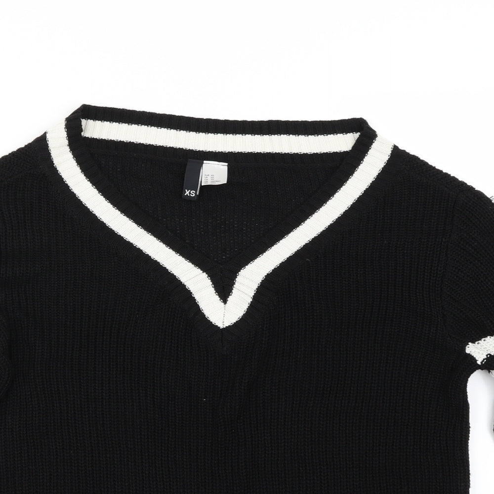 H&M Womens Black   Pullover Jumper Size XS