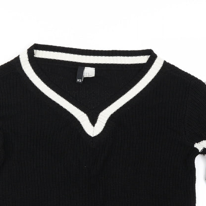 H&M Womens Black   Pullover Jumper Size XS