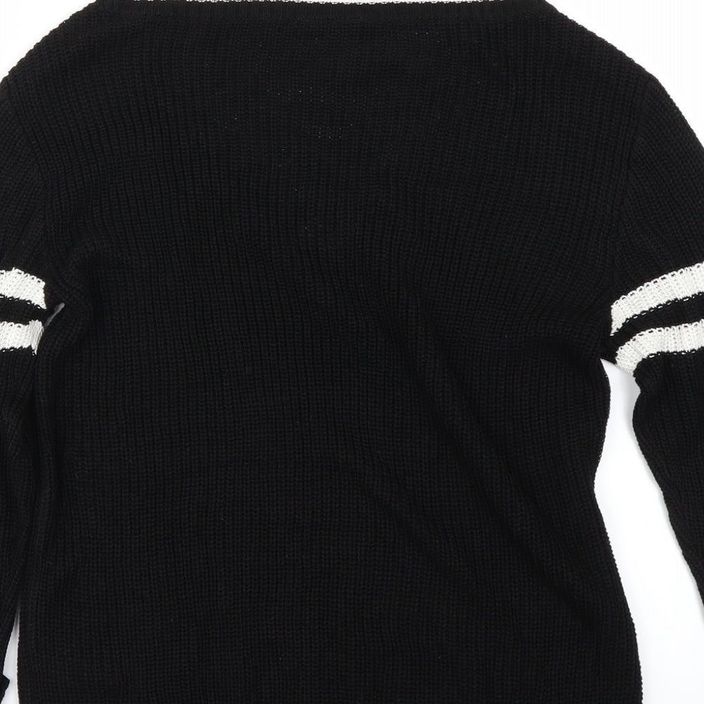 H&M Womens Black   Pullover Jumper Size XS