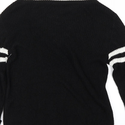 H&M Womens Black   Pullover Jumper Size XS