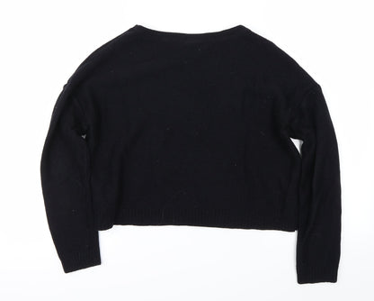 H&M Womens Black   Pullover Jumper Size 10