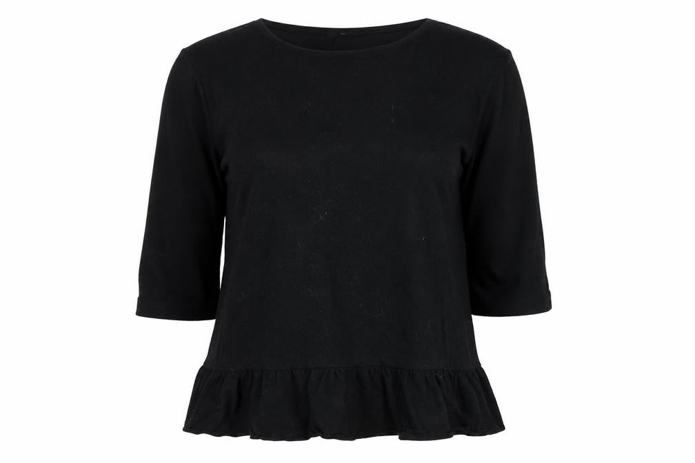 Womens UK Size XS H&M Black Basic T-Shirt