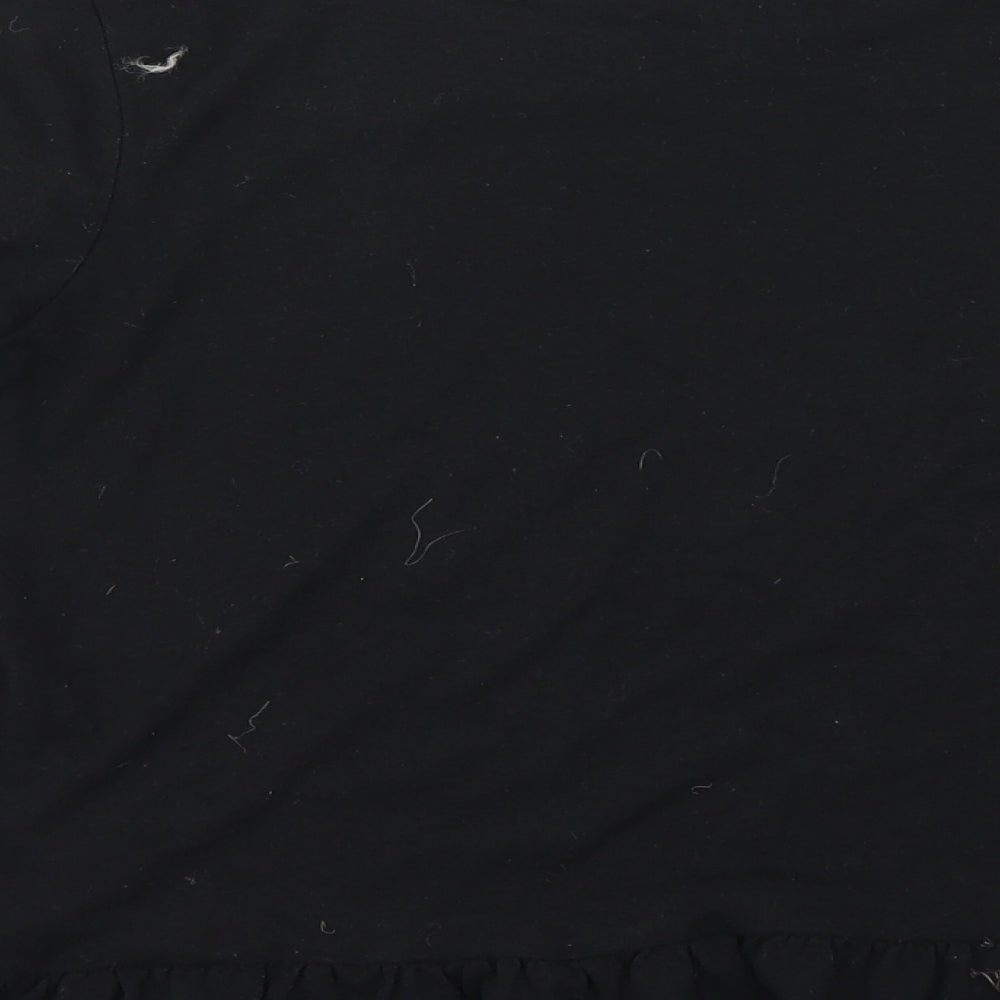 Womens UK Size XS H&M Black Basic T-Shirt