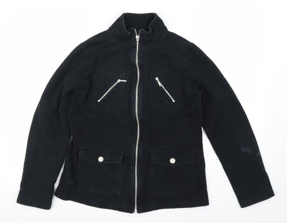 Maine New England Womens Black   Full Zip Jumper Size 12