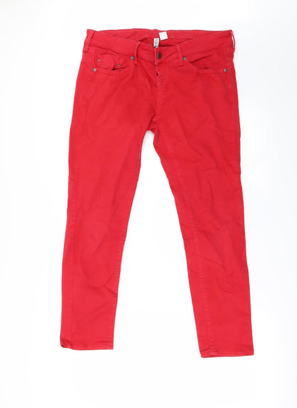 Mango Womens Red   Straight Jeans Size 32 in L26 in