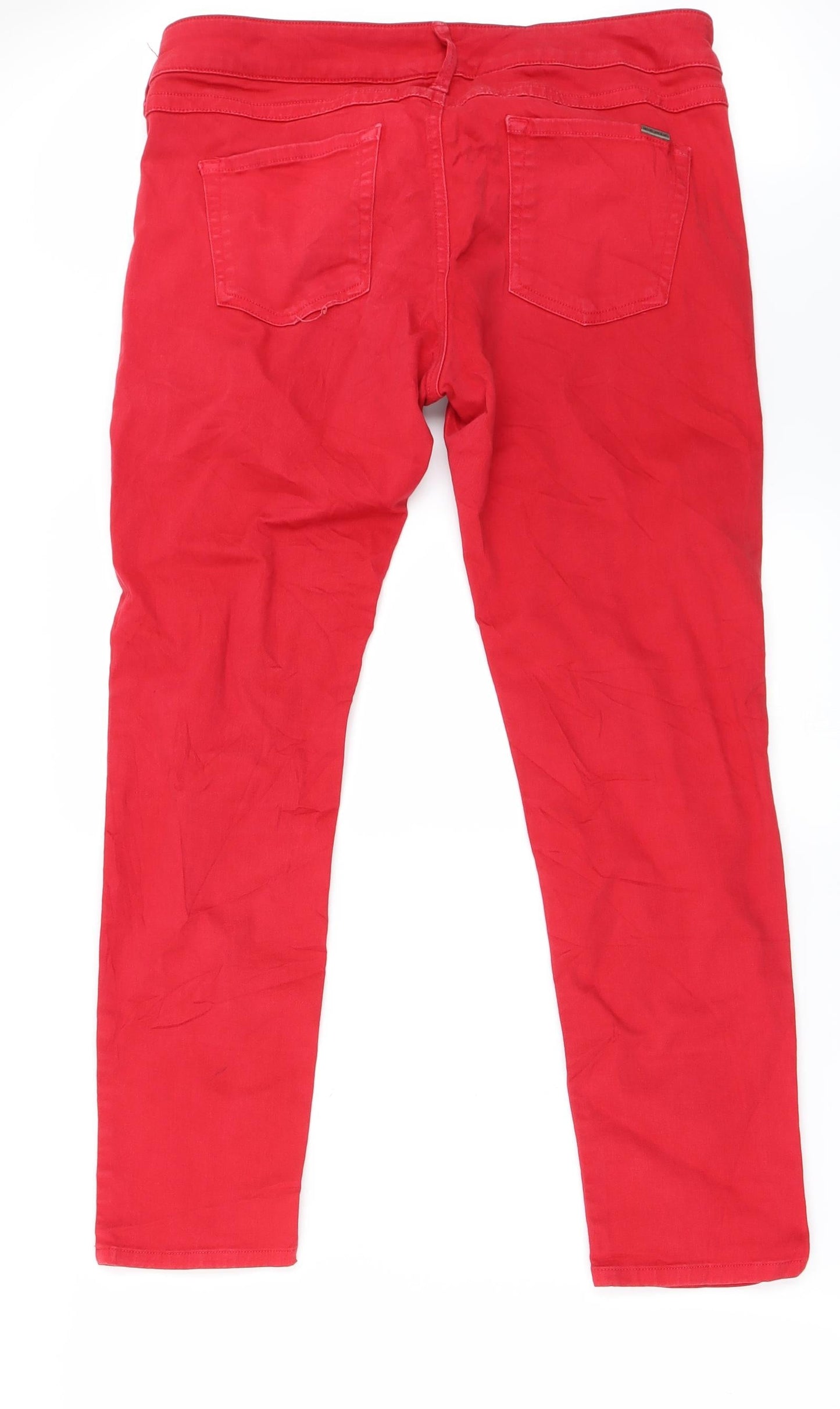 Mango Womens Red   Straight Jeans Size 32 in L26 in