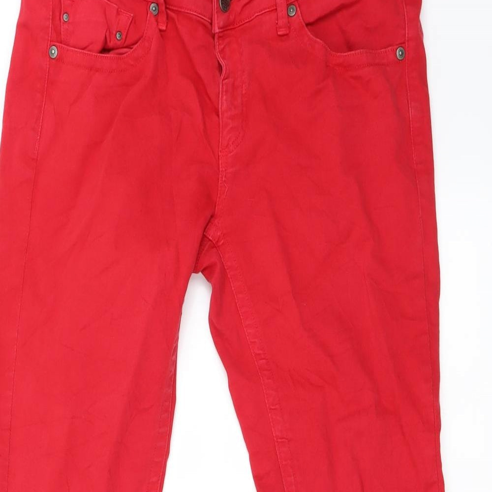 Mango Womens Red   Straight Jeans Size 32 in L26 in