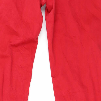 Mango Womens Red   Straight Jeans Size 32 in L26 in