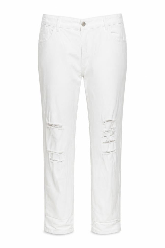 Womens UK Size 14 denim co Regular Fit Straight White Jeans