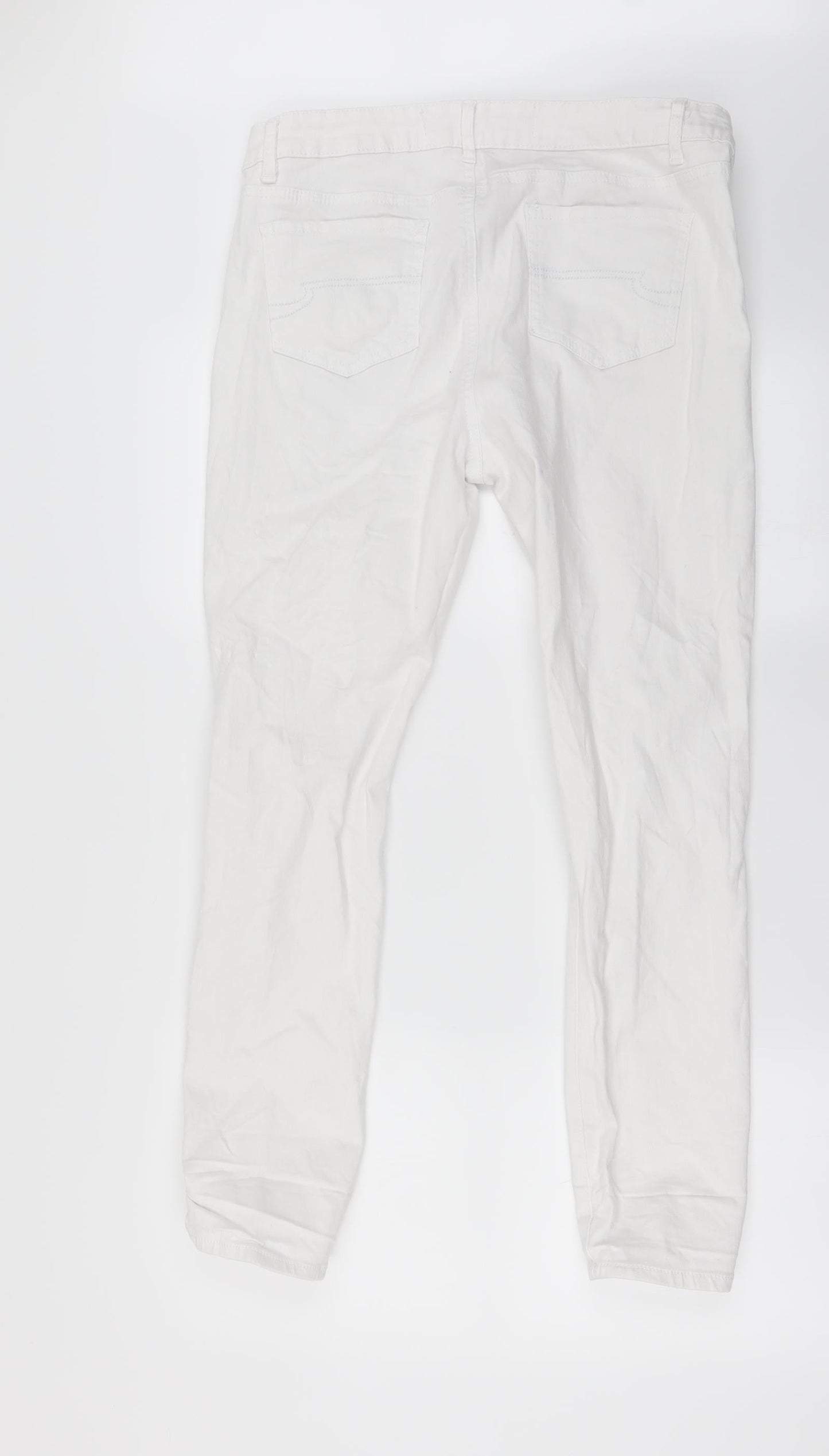 denim co Womens White   Straight Jeans Size 14 L26 in