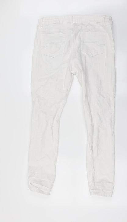 denim co Womens White   Straight Jeans Size 14 L26 in