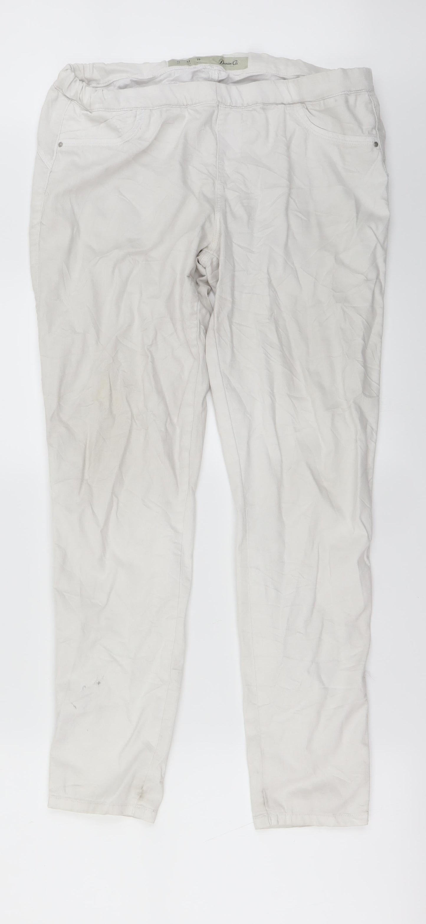 denim co Womens White   Skinny Jeans Size 14 L27 in