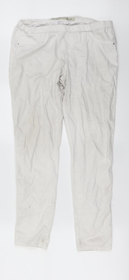 denim co Womens White   Skinny Jeans Size 14 L27 in