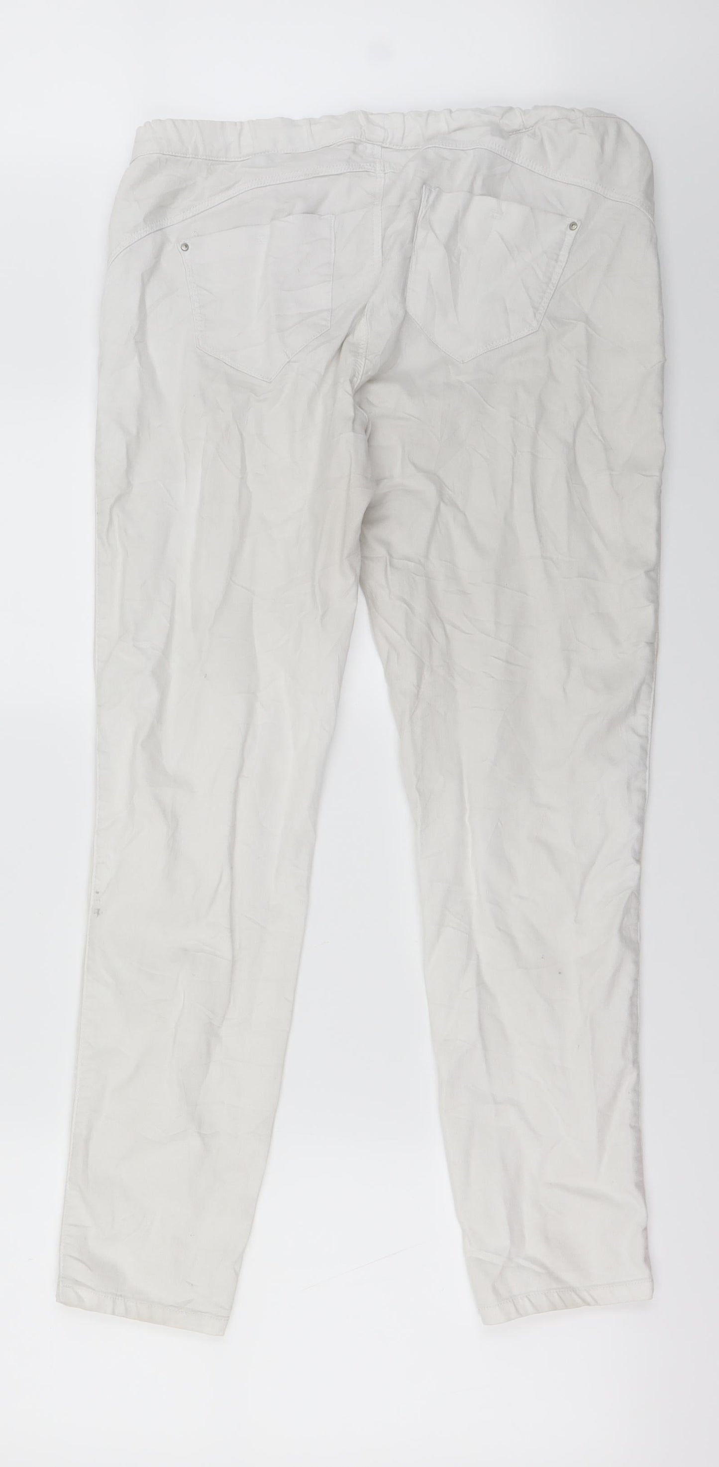 denim co Womens White   Skinny Jeans Size 14 L27 in
