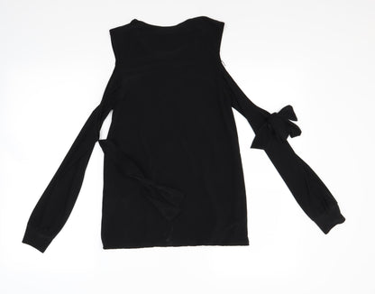 Womens UK Size 8 Look of the day Black Basic Polo