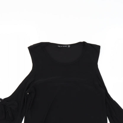 Womens UK Size 8 Look of the day Black Basic Polo