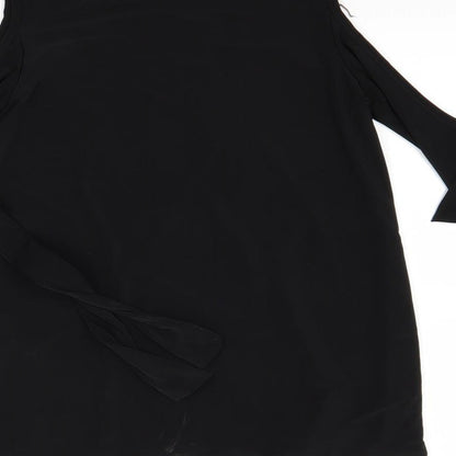 Womens UK Size 8 Look of the day Black Basic Polo